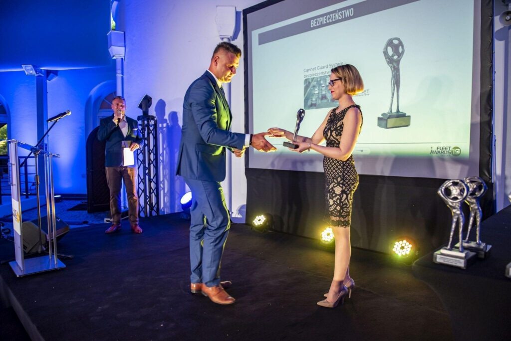 Wręczenie nagrody na gali. Fleet Awards Polska 2019