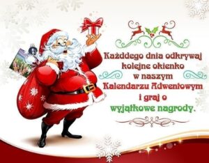 Święty Mikołaj z prezentem i nagrodami