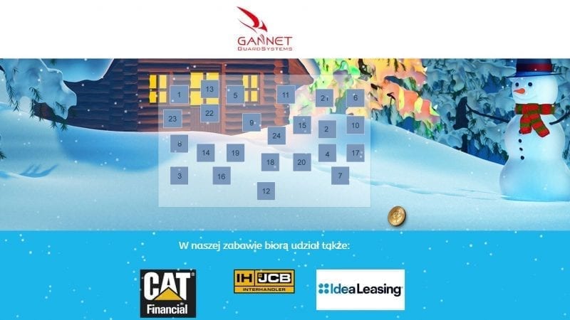 Kalendarz adwentowy z zimowym motywem