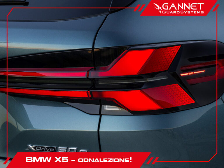 BMW X5 odnalezione przez Gannet Guard Systems w Poznaniu