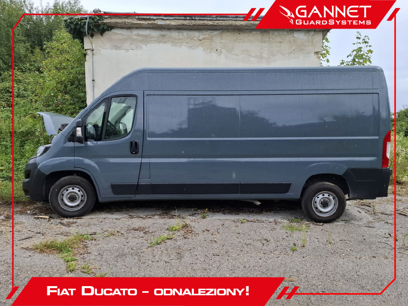 Fiat Ducato odnaleziony w Chorwacji przez Gannet Guard Systems