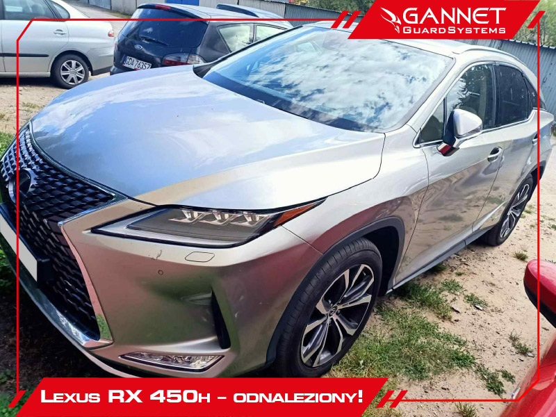 Lexus 450h odnaleziony przez Gannet Guard Systems