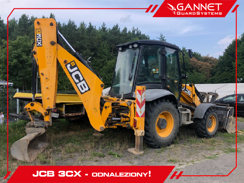 Żółta maszyna budowlana JCB 3CX