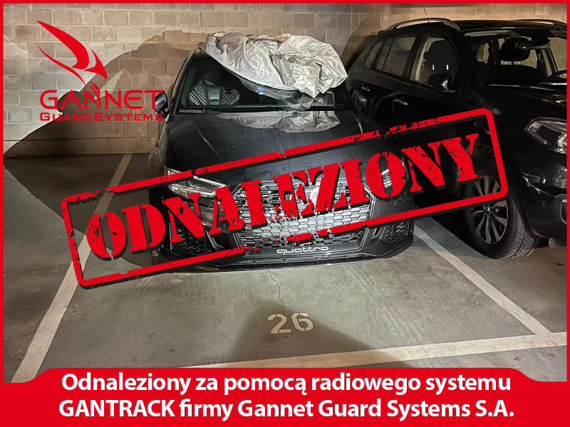 Odnaleziony samochód dzięki systemowi GANTTRACK